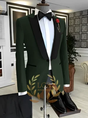 Men's wedding suit 2-piece suit, custom shawl velvet collar single button jacket and pants, slim fit suitable for party dinner