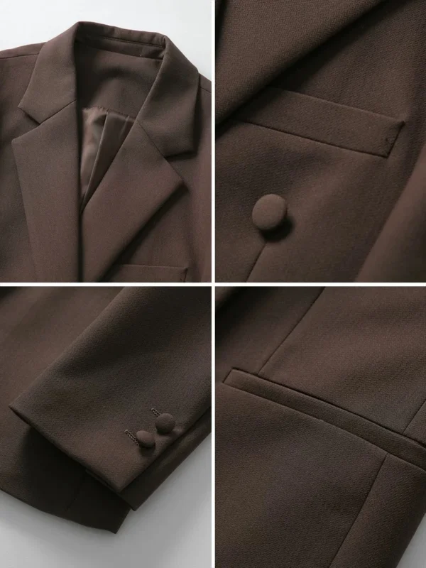 24 Autumn New Texture Men's Casual Formal Suit Fashion 3 Colors High-end Double-breasted Blazer and Suit Pants