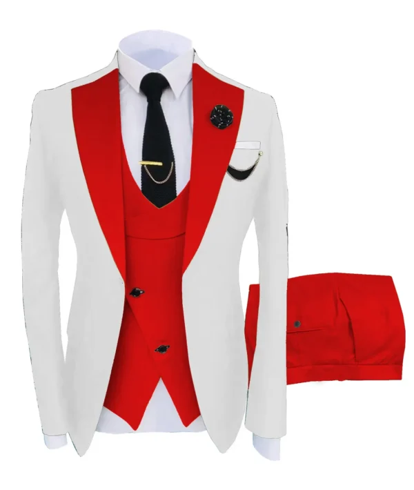 2023 Men's Spring and Autumn Season Suit Three Piece Set Men's Dress Suit